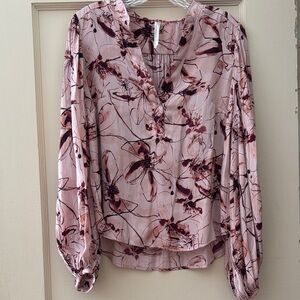 Anthropologie Floral Pink Women's Top